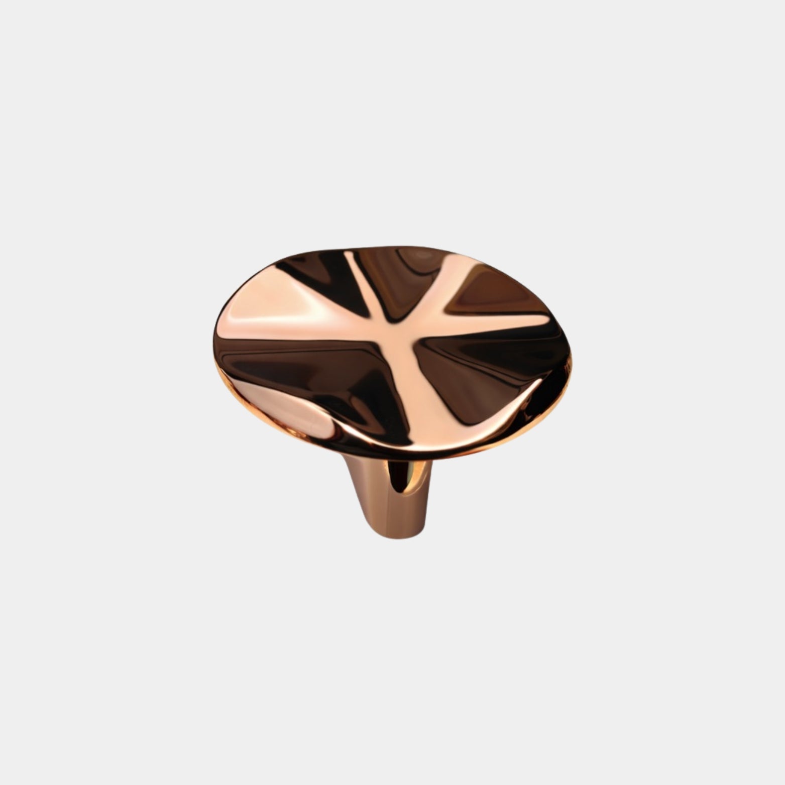 Rose Gold zinc alloy knob for boutique furniture pieces