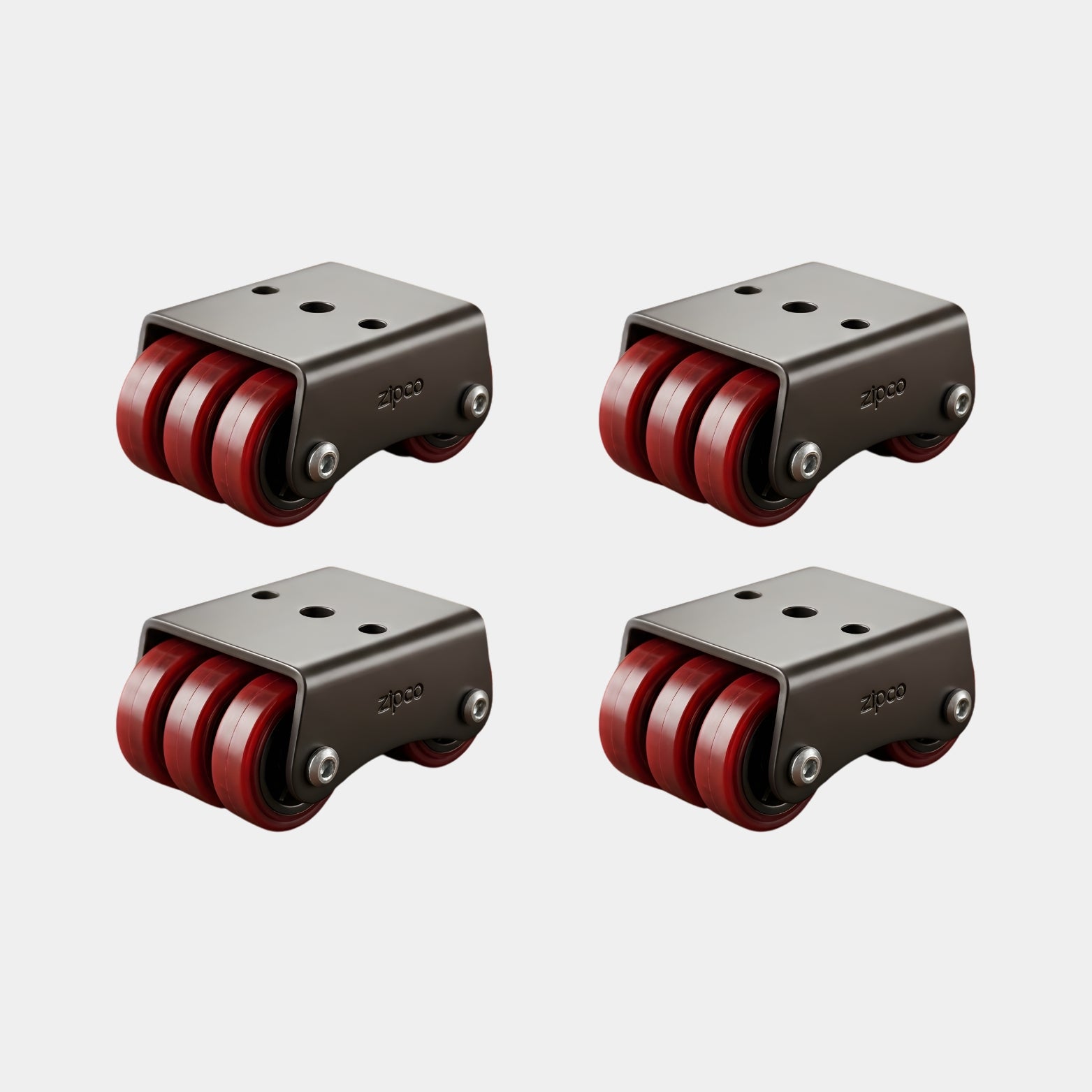 Zipco 6-Wheel PU Bed Drawer Caster | Hardware Depot Bangalore